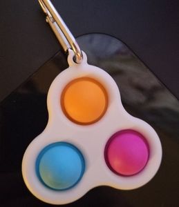 simple dimple popit keychain triangle button sensory toy 3 for 12.99